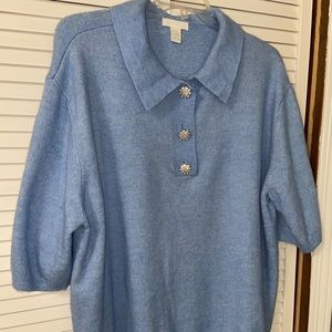 H&M Blue Rhinestone Sweater